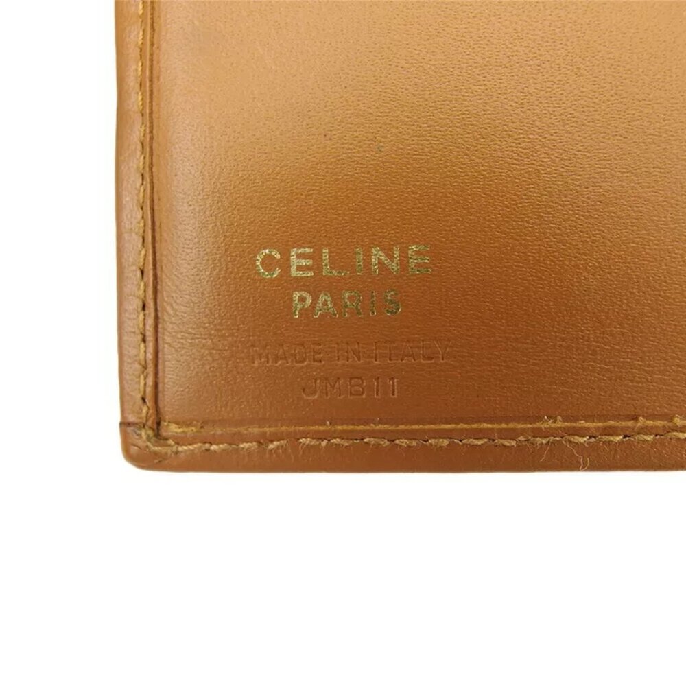 CELINE Two-folded wallet Macadam beige PVC x leather Authentic used - Picture 10 of 10